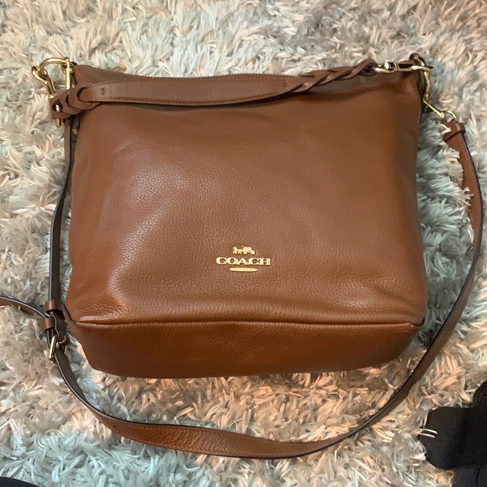 A Coach all brown handbag